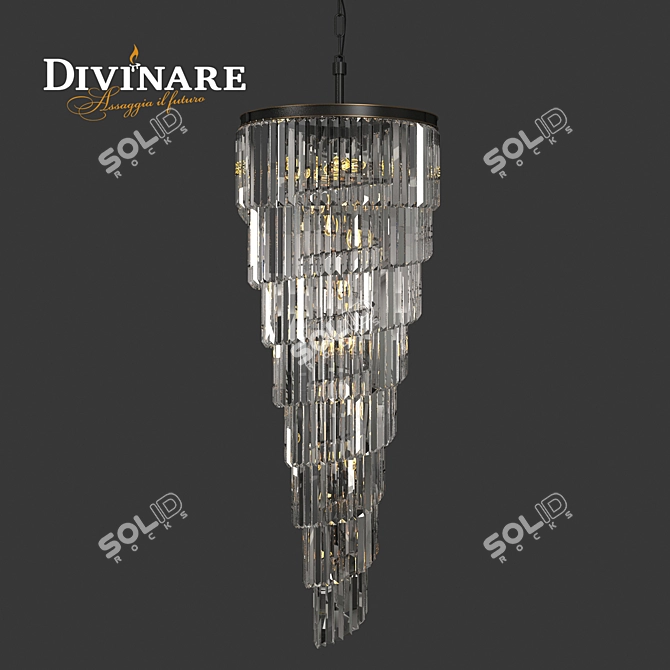 Divinare Charlotte Crystal Chandelier 3D model image 1