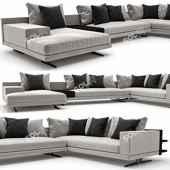 Poliform Mondrian: Stylish 3-Piece Set 3D model image 2