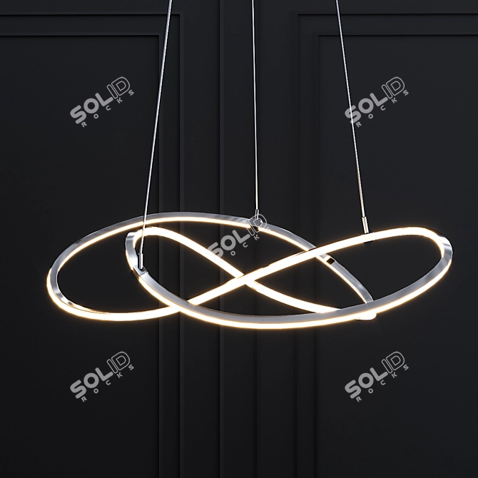 Nova Luce Martino Pendant: Sleek Metal Luminaire 3D model image 1