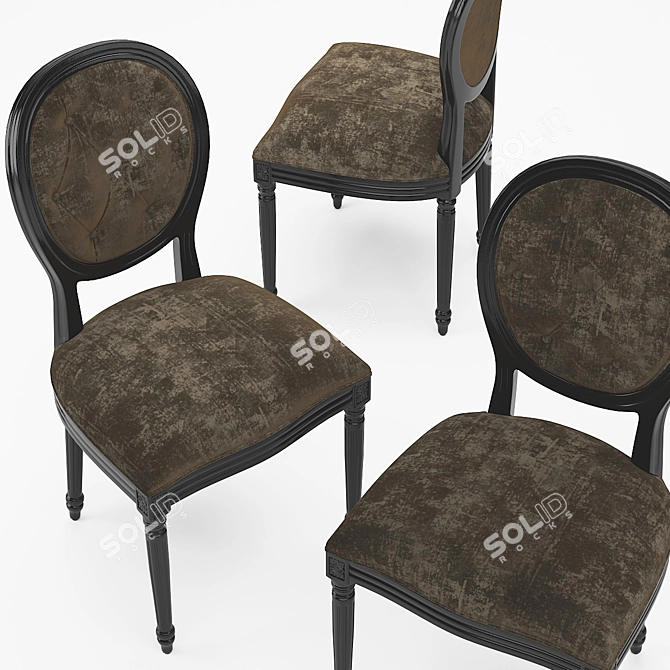 French Style Dining Chair 3D model image 3