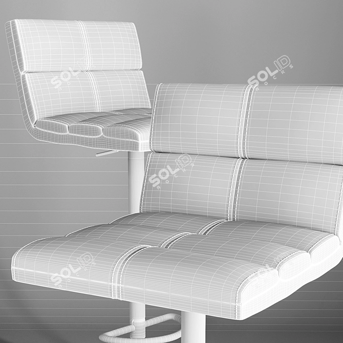 BCR 201 Bar Stool - Cappuccino 3D model image 3