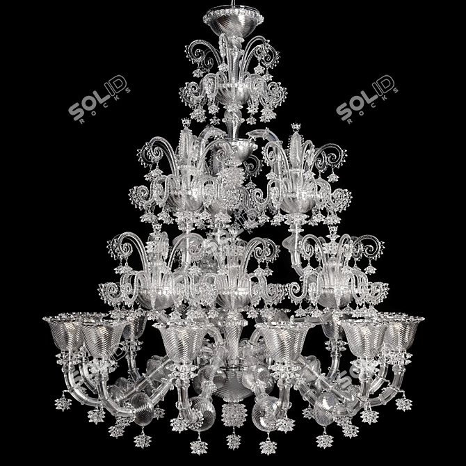 Venetian Elegance: Barovier & Toso "Venezia 1295 3D model image 1