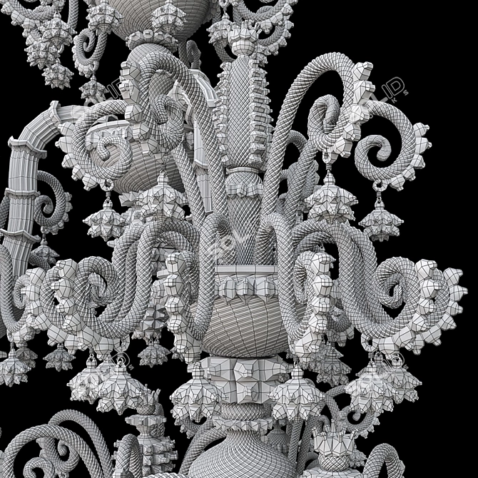 Venetian Elegance: Barovier & Toso "Venezia 1295 3D model image 3