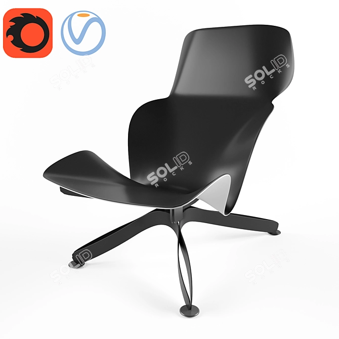 Minimalist Armchair Om 3D model image 1