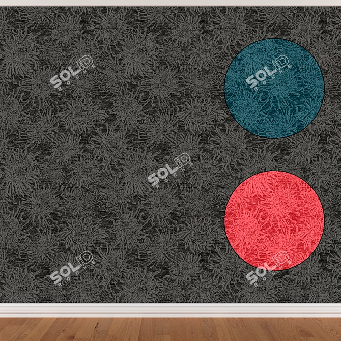 Seamless Wallpaper Set - 3 Colors 3D model image 1