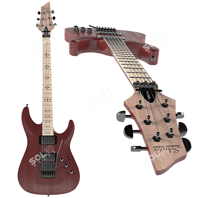 Schecter Hellraiser Floyd Rose: Ultimate Shredder 3D model image 1