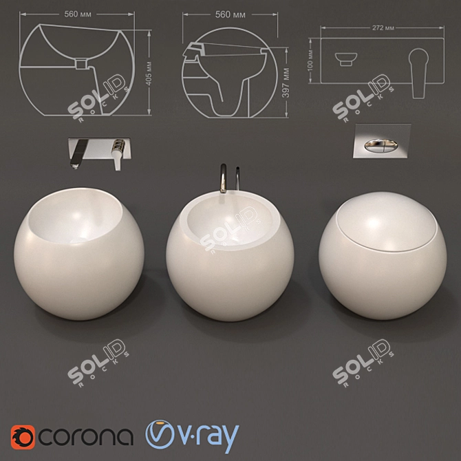 ISVEA Plumbing Fixtures 3D model image 1