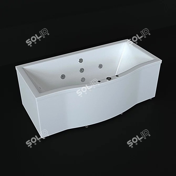 Aquatek Helios | Sleek 1800mm Designer Bathtub 3D model image 1