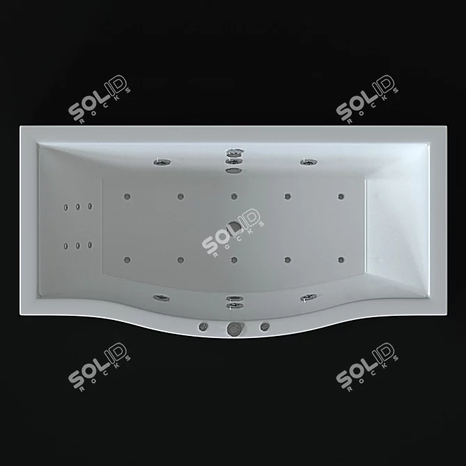 Aquatek Helios | Sleek 1800mm Designer Bathtub 3D model image 2