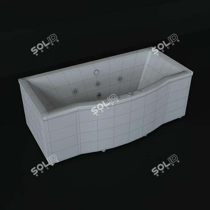 Aquatek Helios | Sleek 1800mm Designer Bathtub 3D model image 3