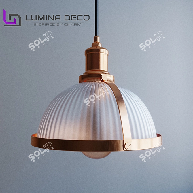 Lumina Deco Brico Bronze Pendant 3D model image 1