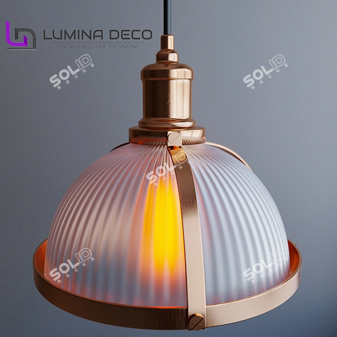 Lumina Deco Brico Bronze Pendant 3D model image 2