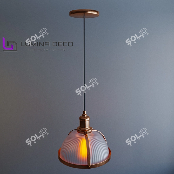 Lumina Deco Brico Bronze Pendant 3D model image 3