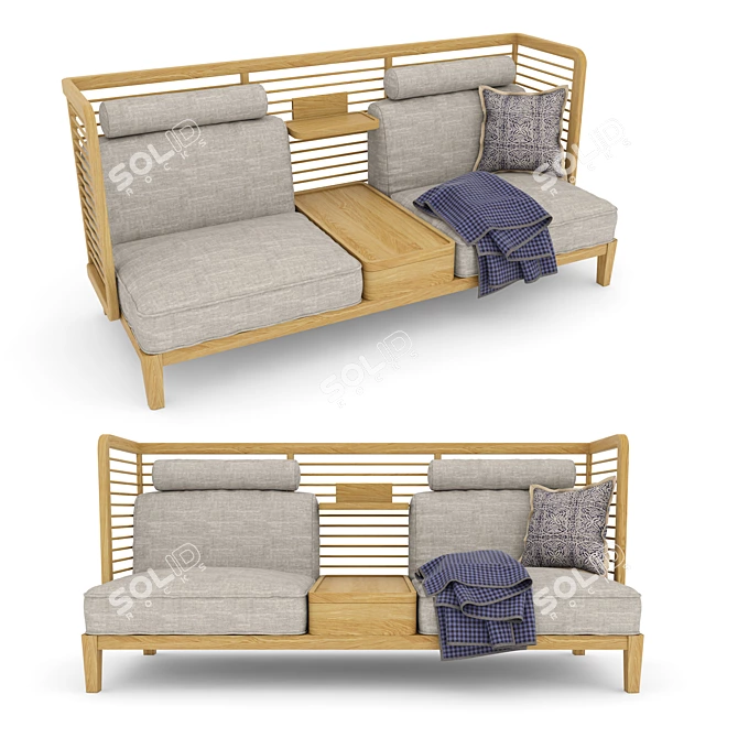 Modern Zen Corner Sofa 3D model image 2