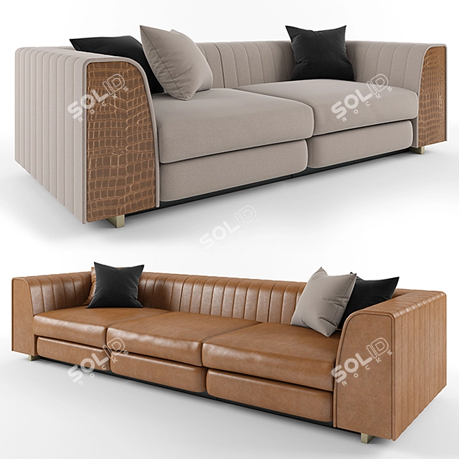 Laskasas Harry: Luxury Comfort in Every Seating 3D model image 1