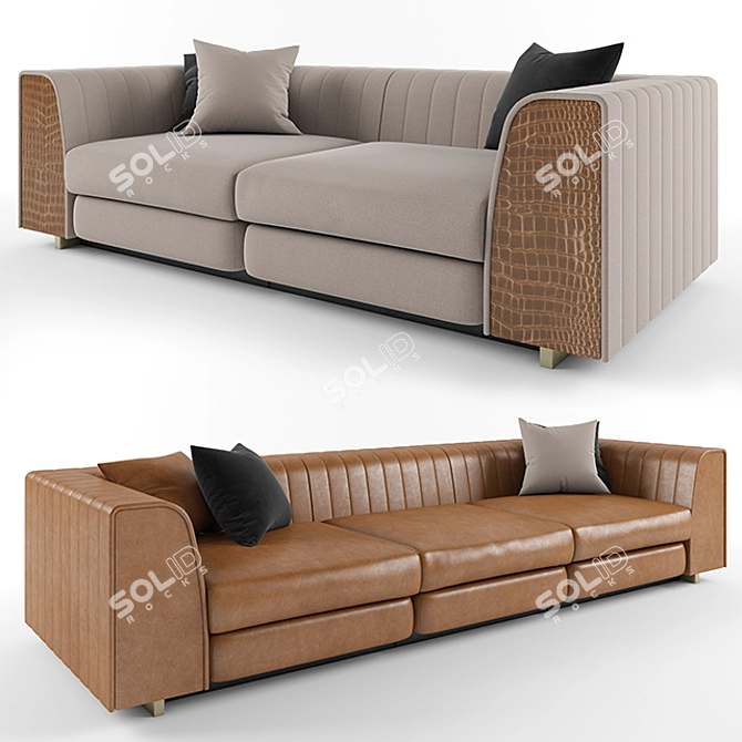 Laskasas Harry: Luxury Comfort in Every Seating 3D model image 2