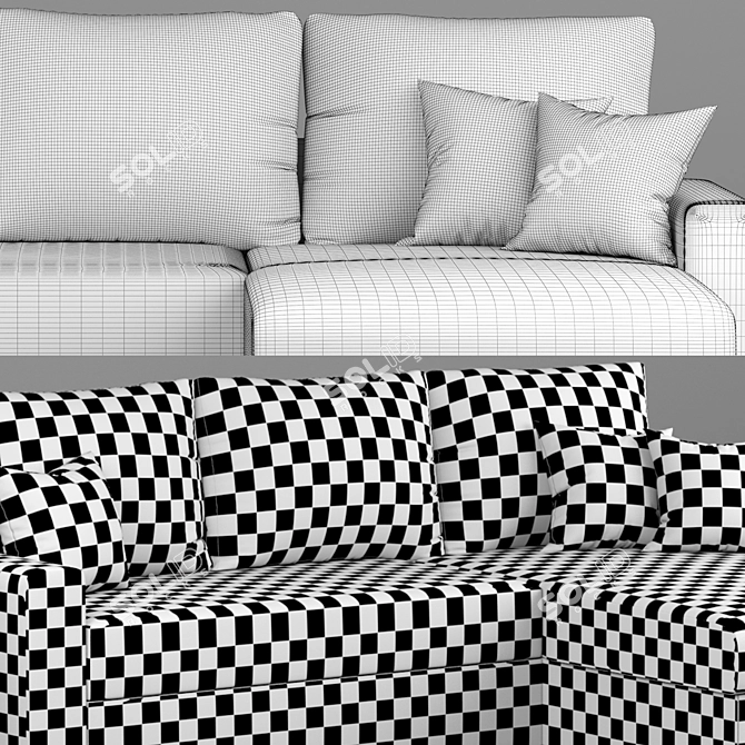 Velvet Corner Sofa: Verona by MebelVia 3D model image 3