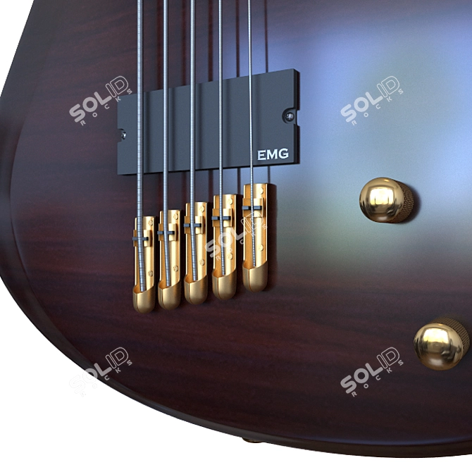 Schecter Riot-5 Bch: Powerful 5-String Bass 3D model image 3