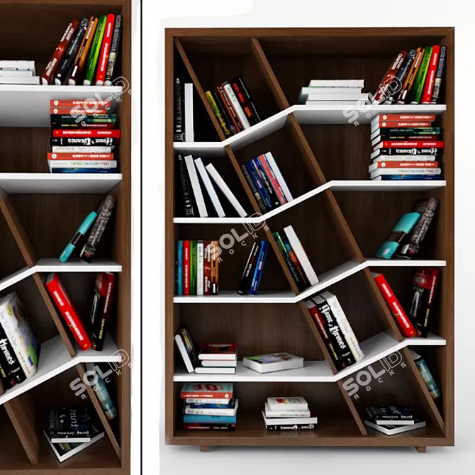 Decorative Bookshelf: Elegant Storage Solution 3D model image 1