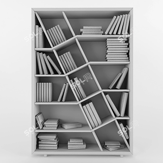 Decorative Bookshelf: Elegant Storage Solution 3D model image 2