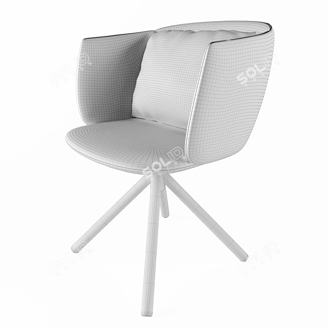 Classic Design Chair: Available in 2 Colors 3D model image 3