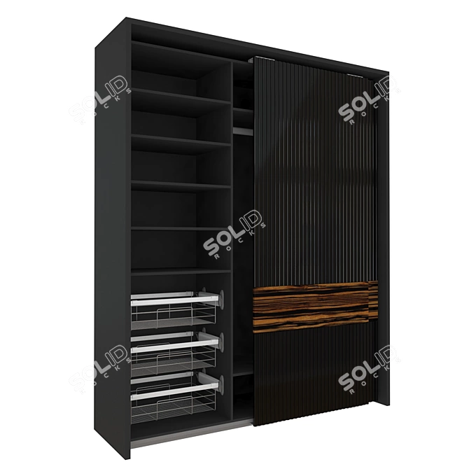 Sleek Wardrobe with PS10 Cinetto System 3D model image 2