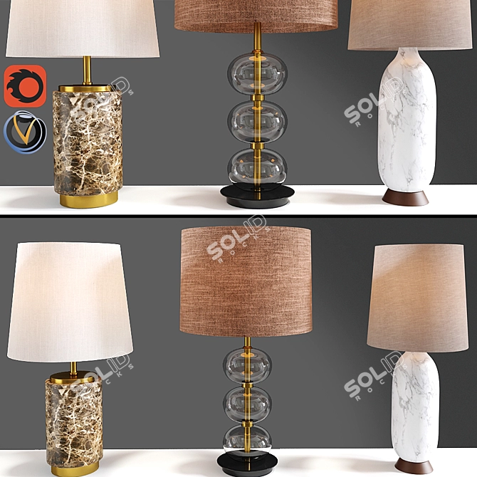 Modern Table Lamp with 3dsmax 2011 & 2015, Vray & Corona 3D model image 1