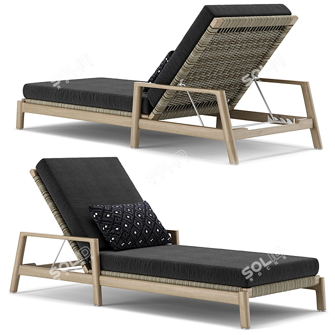 RH Outdoor Mesa Chaise: Ultimate Patio Relaxation 3D model image 1