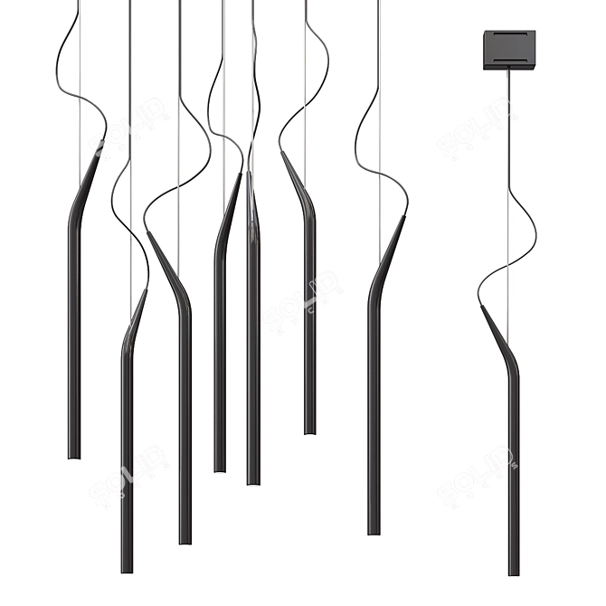 Luce Plan LED Pendant: Minimalist Illumination 3D model image 1