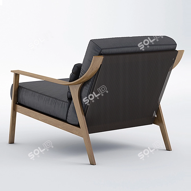 Elegant Lady Armchair: Stylish Comfort for Any Space 3D model image 2