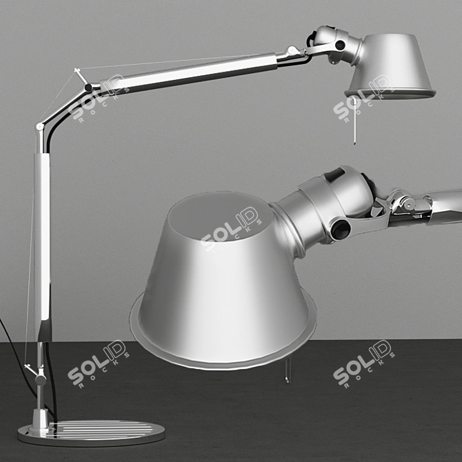 Modern LED Desk Lamp 3D model image 2