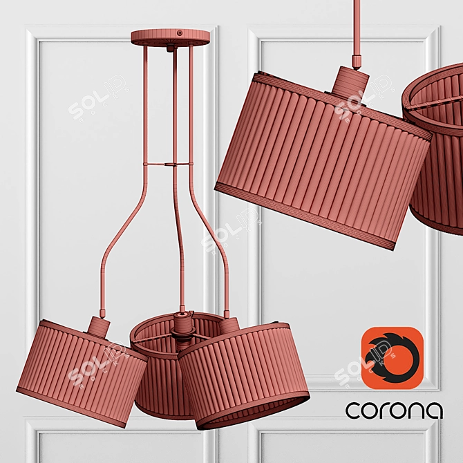 Elegant Eichholtz Ceiling Lamp 3D model image 2