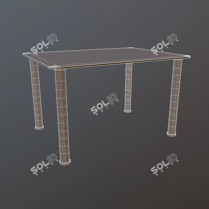 Transparent Ted Table (100x75x60 cm) 3D model image 2