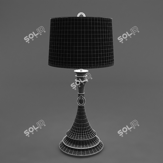 Elegant Odeon Dutch Silver Lamp 3D model image 2