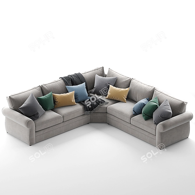 Pearce Luxe Upholstered Sofa 3D model image 2