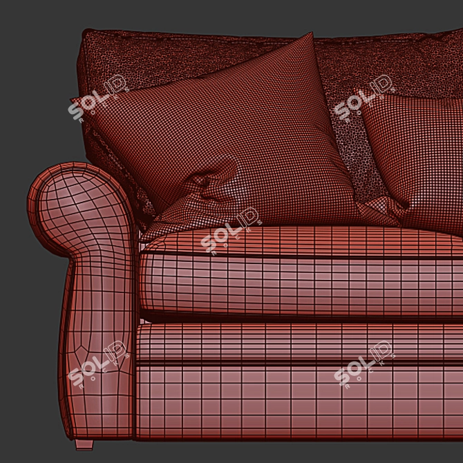 Pearce Luxe Upholstered Sofa 3D model image 3