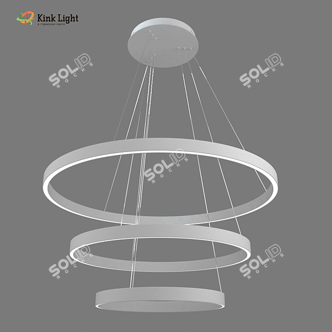 LED Suspension Light with Remote Control 3D model image 1