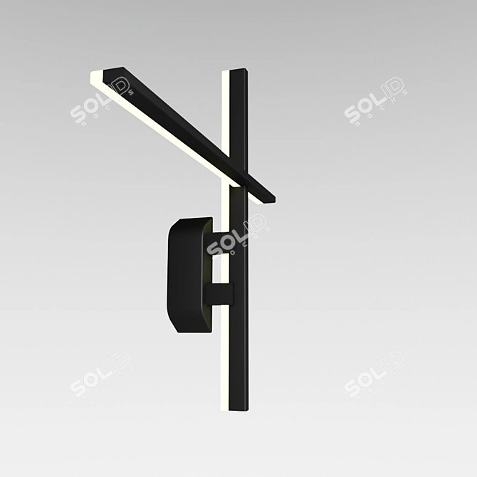 Modern High-Tech Black Metal Ceiling Light 3D model image 1