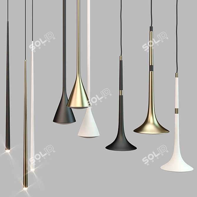 Modern Ceiling Light Fixture 3D model image 2