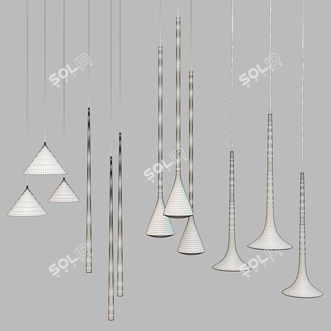 Modern Ceiling Light Fixture 3D model image 3