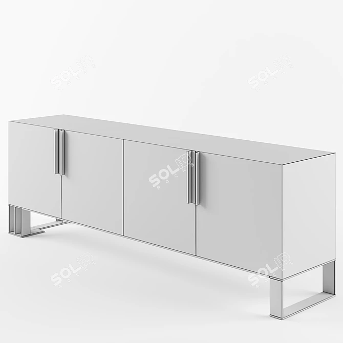 Solid Wood Capital Collection Sideboard 3D model image 2