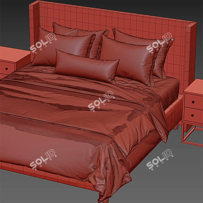 Stylish Studio McGee Bed 3D model image 3