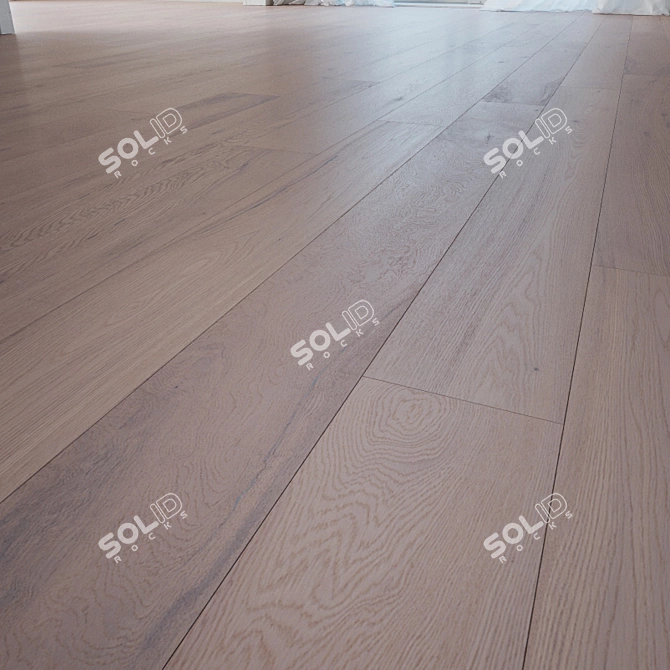 Natural Oak Wood Flooring: Ancora 3D model image 1