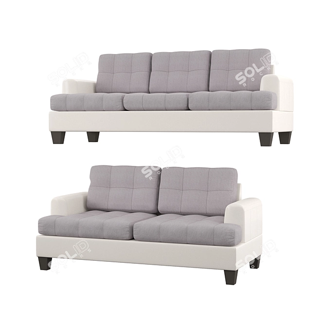 Elegant Comfort Sofa 3D model image 1