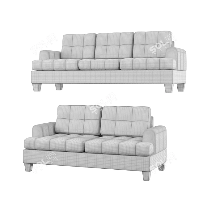 Elegant Comfort Sofa 3D model image 2