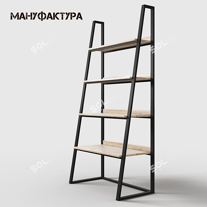 Loft Style Rack ST-1 - Industrial Storage Solution 3D model image 1