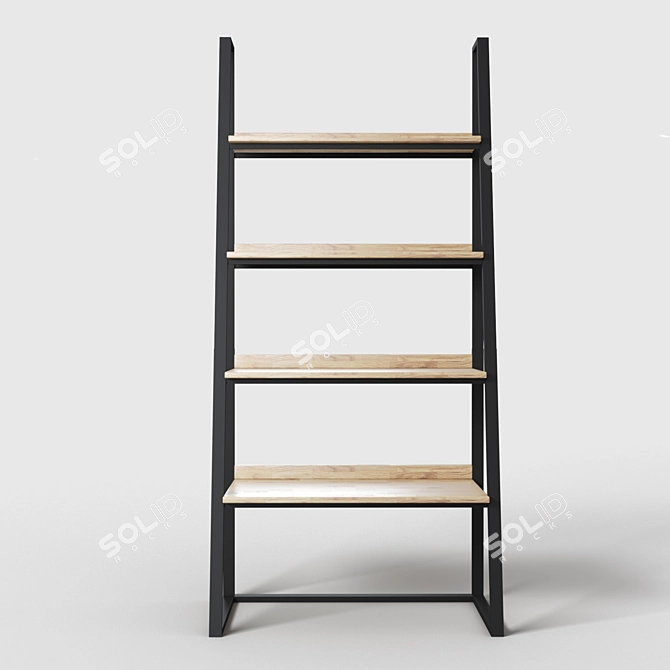 Loft Style Rack ST-1 - Industrial Storage Solution 3D model image 2