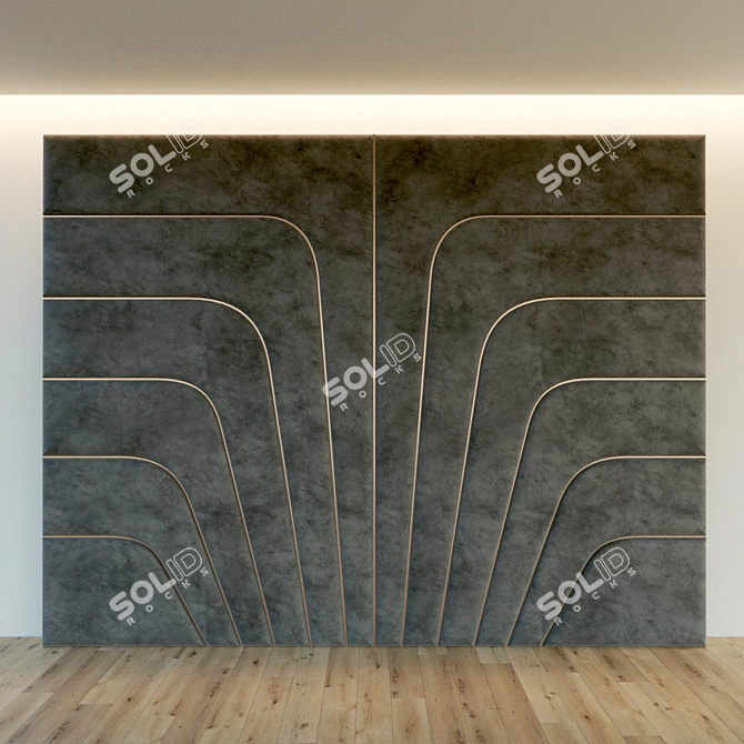 Title: Soft Panel Wall Decor 3D model image 3