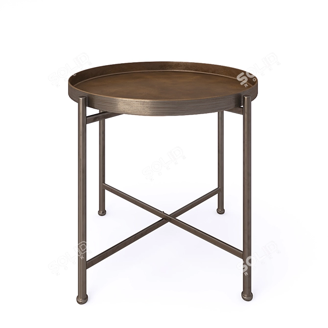 Lenox Tray Table: Stylish and Functional Metal Coffee Table 3D model image 1