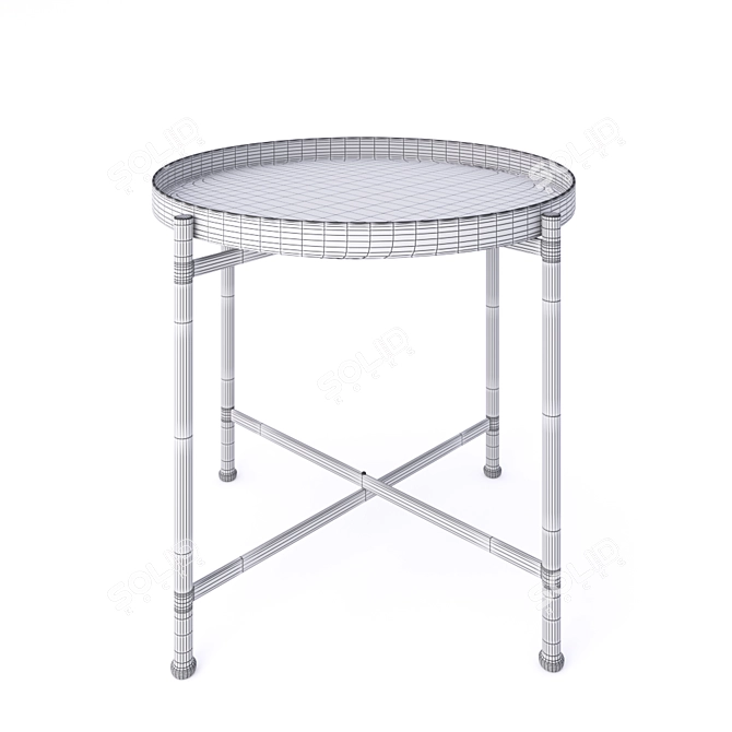 Lenox Tray Table: Stylish and Functional Metal Coffee Table 3D model image 2